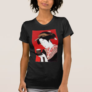 T-shirt Elégant Thé de Lady Japonaise Servir Cérémonie Art