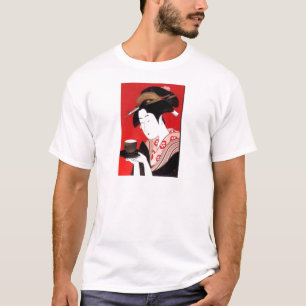 T-shirt Elégant Thé de Lady Japonaise Servir Cérémonie Art