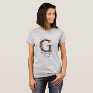 T-shirt Élégant tournesol Monogramme G : Vins et Pastel do