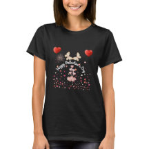 Elegant Valentine's Hearts & Butterfly Women's Tee