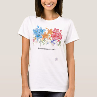 T-shirt Élégante aquarelle Fleur sauvage Pousse à ton prop