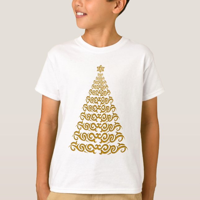 T-shirt Elégante Chemise Arbre de Noël (Devant)