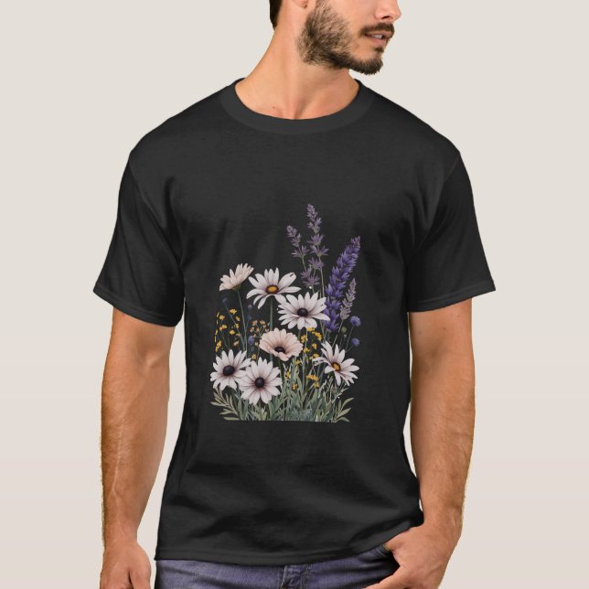 T-shirt Elégante conception de bouquet floral - marguerite (Devant)