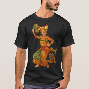 T-shirt Elégante danseuse de Bali - Patrimoine indonésien 