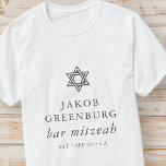 T-shirt Élégante étoile simple moderne de David Bar Mitzva<br><div class="desc">Design est composé de typographie sans serif et de typographie cursive joueuse sur un arrière - plan simple. Disponible ici : http://www.zazzle.com/store/selectpartysupplies</div>