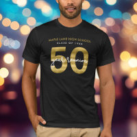 Elégante Faux Gold 50 Année Classe Réunion