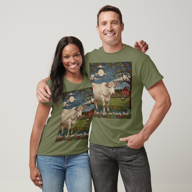 T-shirt Élégante ferme de vache chic à la campagne (Unisexe)