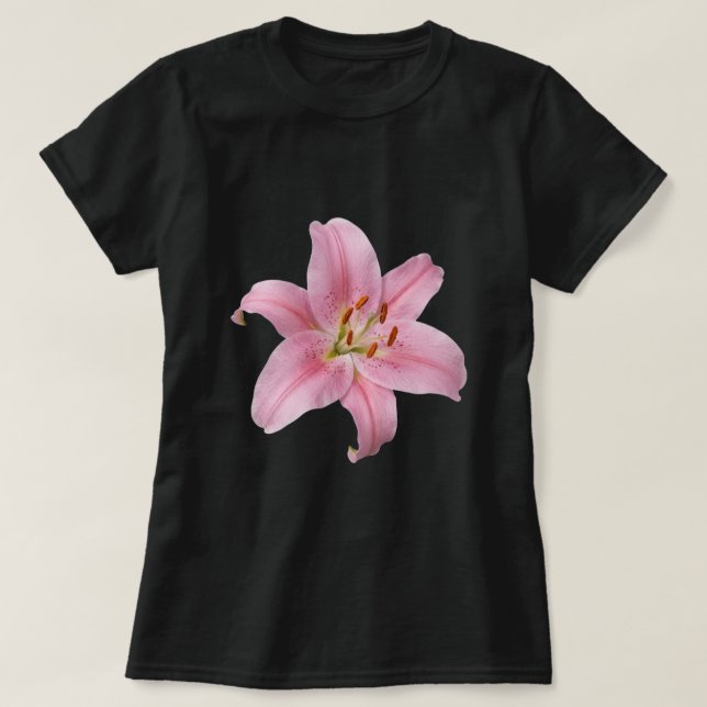 T-shirt Élégante Fleur de Lys Rose (Design devant)