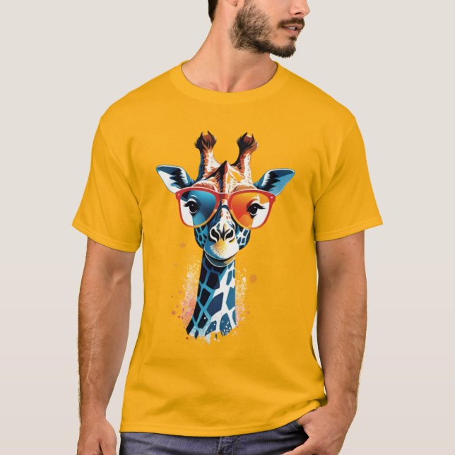 T-shirt Elégante Giraffe Extravaganza (Devant)