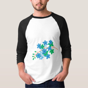 T-shirt Élégante illustration de longue feuille   Botaniqu