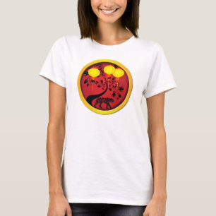 T-shirt Élégante Lanternes en or de Tiger du Nouvel An chi