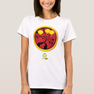 T-shirt Élégante Lanternes en or lapin chinois du Nouvel A