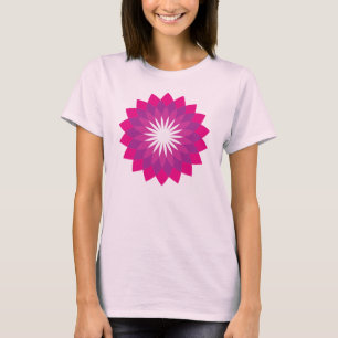 T-shirt Élégante Mandala Fleur Rose