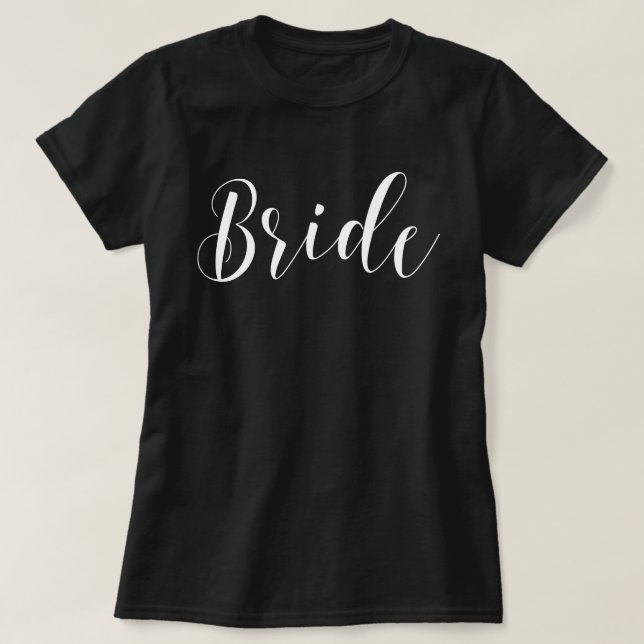 T-shirt Élégante mariée de script (Design devant)