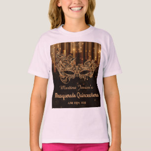 T-shirt Elégante Masquerade Quinceañera 15e anniversaire