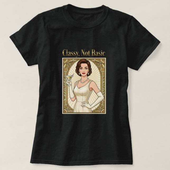T-shirt Élégante, Pas Banale (Design devant)