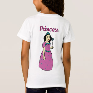T-Shirt Élégante princesse caricaturale en rose