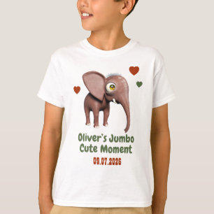 T-shirt Élément Bébé Nom Personnalisé Date Moment Mignon