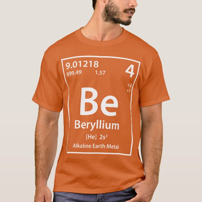 T-shirt Élément Beryllium blanc rétro (Devant)