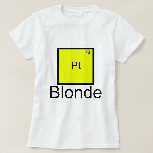 T-Shirt Élément Blond Platine Pun (Design devant)