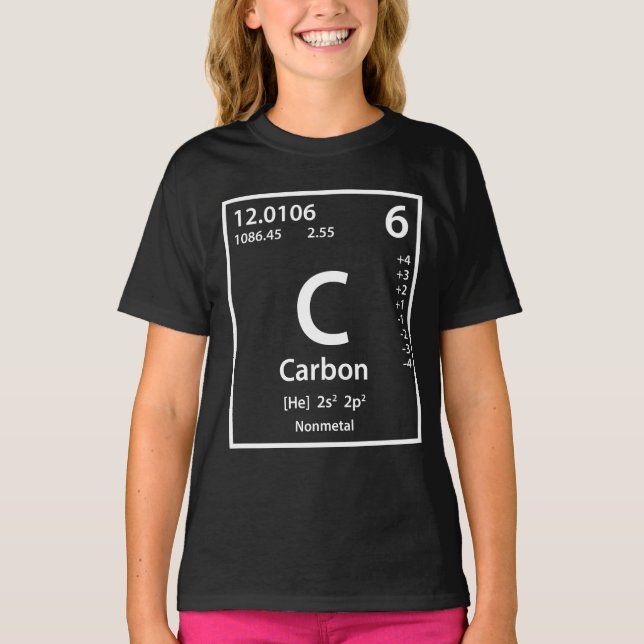T-shirt Élément Carbone (blanc) (Devant)