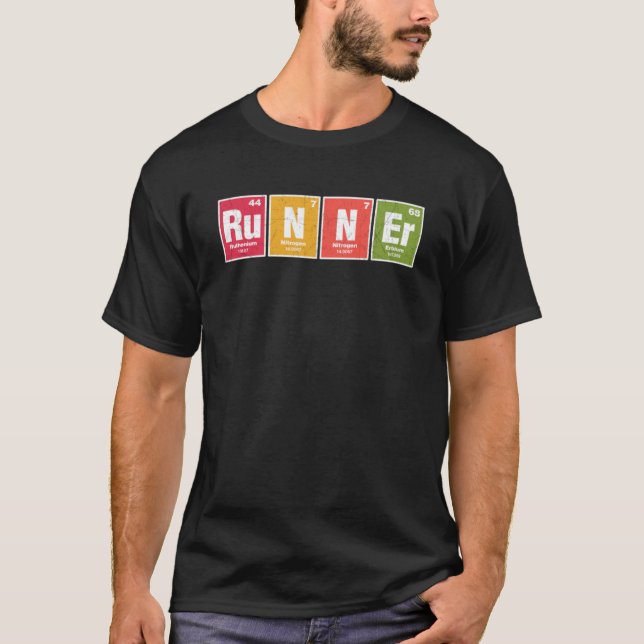 T-shirt élément chimique coureur pour un amateur de plaisa (Devant)