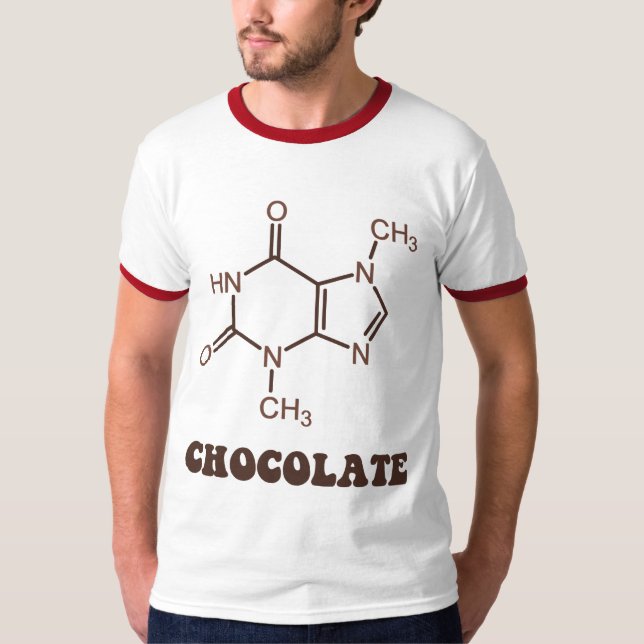 T-shirt Élément Chocolat Scientifique Théobromine Molécule (Devant)