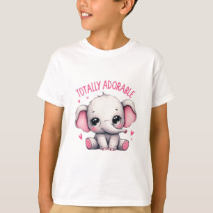 T-shirt Élément d'art d'éléphant totalement adorable et mi
