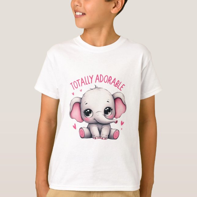 T-shirt Élément d'art d'éléphant totalement adorable et mi (Devant)