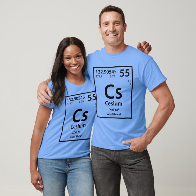 T-shirt Élément de césium (noir) (Unisexe)