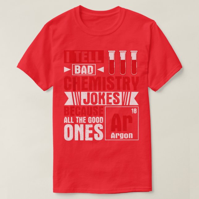 T-shirt Élément de chimie scientifique Argon Chimiste Humo (Design devant)