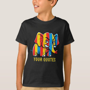 T-shirt Élément de Pop Art d'Éléphant de Dessin Animé Mode