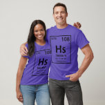 T-shirt Élément de potassium (noir)<br><div class="desc">Un design Hassium révolutionnaire. Le hassium est un élément chimique avec le symbole Hs et le numéro atomique 108, du nom de l'état allemand de Hesse. Il s'agit d'un élément synthétique (un élément qui peut être créé en laboratoire mais qui n'est pas présent dans la nature) et radioactif; l'isotope connu...</div>