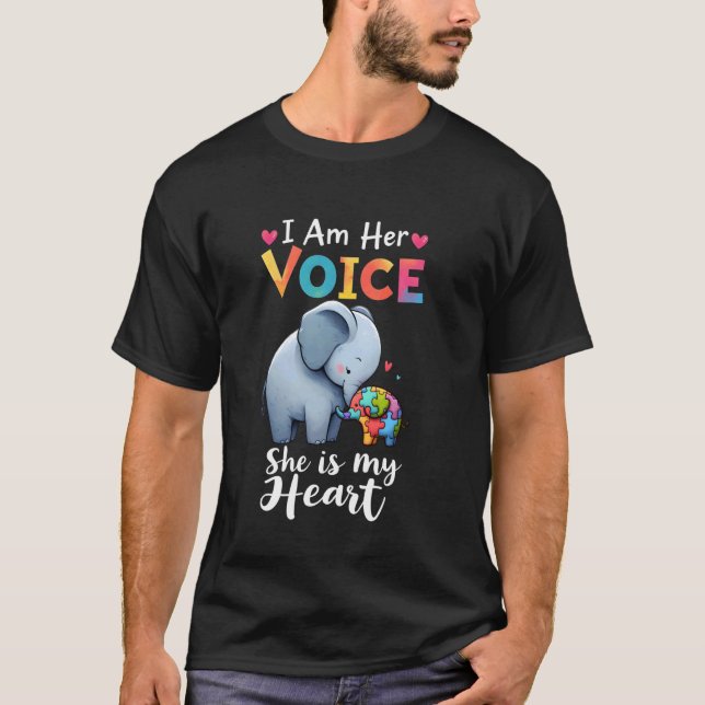 T-shirt Élément de puzzle éléphant autistique mignon drôle (Devant)