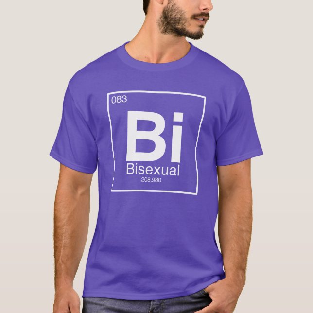 T-shirt Élément de tableau périodique bisexuel (Devant)