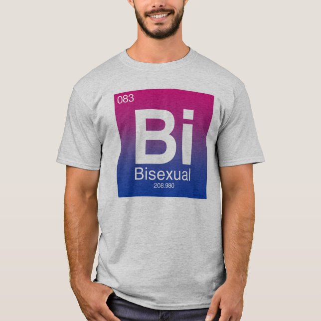 T-shirt Élément de tableau périodique bisexuel (Devant)