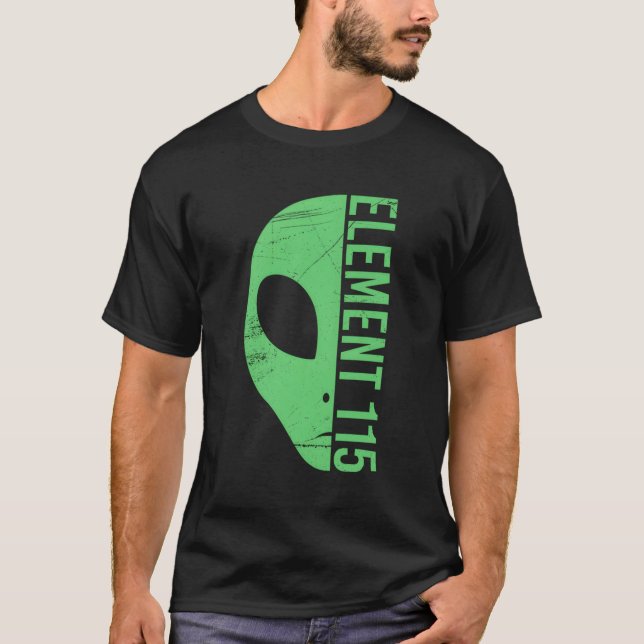 T-shirt Élément De Tête Alien 115 Zone Ununpgentium 51 Uup (Devant)