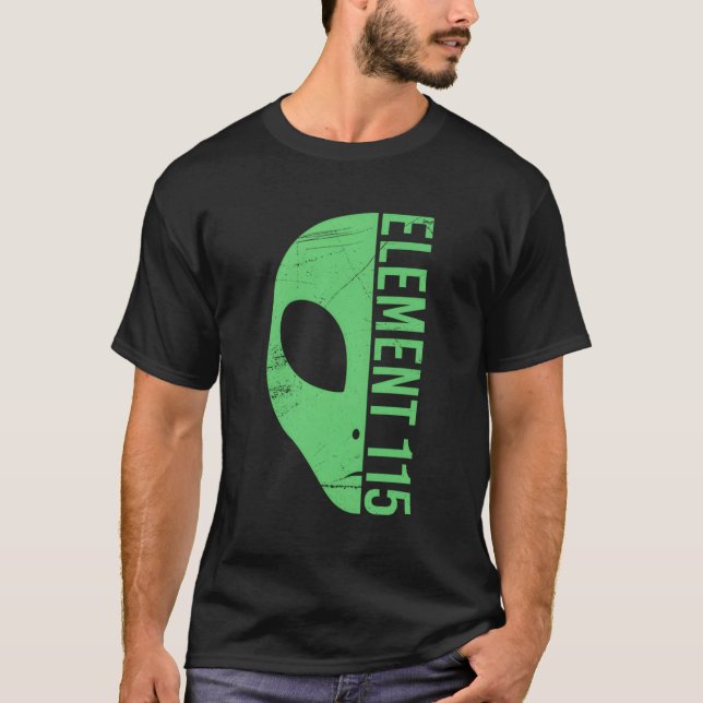 T-shirt Élément De Tête Alien 115 Zone Ununpgentium 51 Uup (Devant)