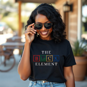 T-shirt Élément du tableau périodique de l'histoire noire 