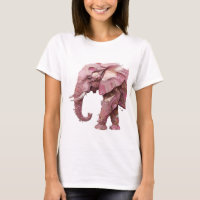 Élément Imprimé ÉLÉPHANT ROSE Argenté Cool