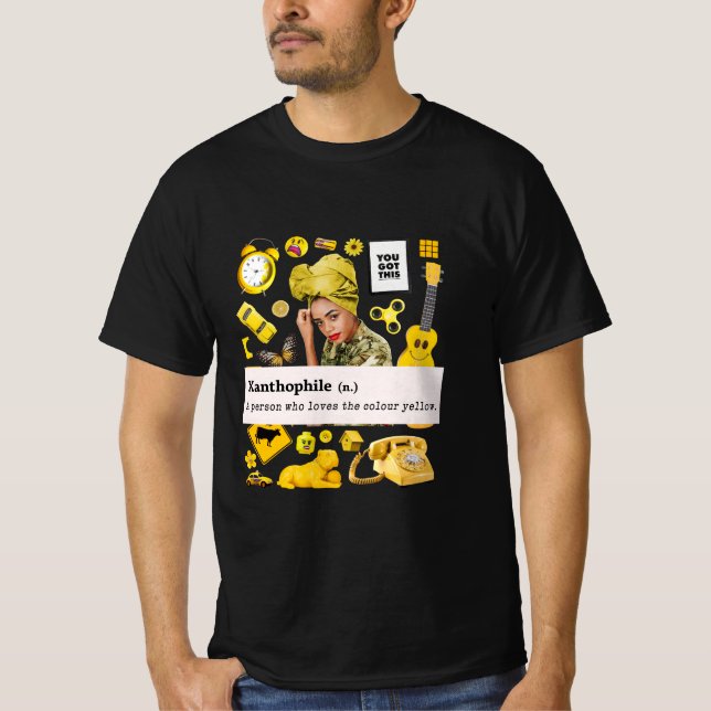 T-SHIRT ÉLÉMENT JAUNE XANTHOPHILE JAUNE AMOUR JAUNE (Devant)