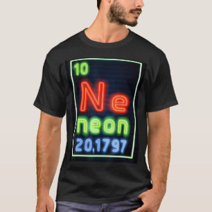 T-shirt Élément Néon du Tableau Périodique de la Chimie Sc