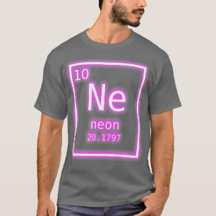 T-shirt Élément néon Purple Chimie de table périodique