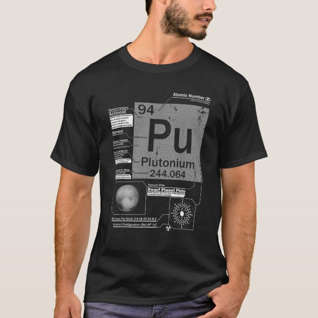 T-shirt Élément Plutonium Pu Numéro atomique 94 Science (Devant)