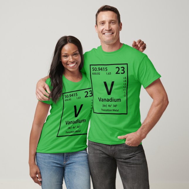 T-shirt Élément vanadium (noir) (Unisexe)