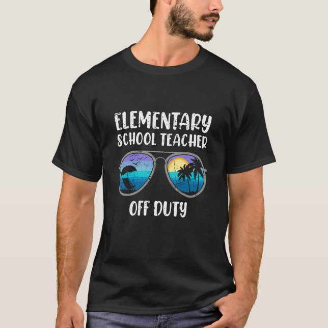 T-shirt Elementary school class teacher off duty teacher   (Devant)