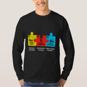 T-shirt Éléments autistes Tableau périodique Sensibilisati
