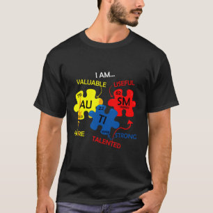 T-shirt Éléments autistes Tableau périodique Sensibilisati