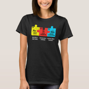 T-shirt Éléments autistes Tableau périodique Sensibilisati