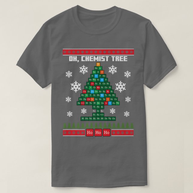 T-shirt Éléments de chimie Arbre mou doux Noël ont (Design devant)